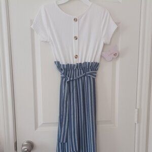 Girls -  one piece pant romper- LG